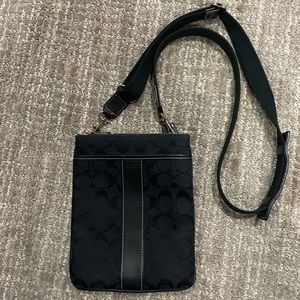 Vintage Coach Black Logo Mini Messenger Bag - Like New